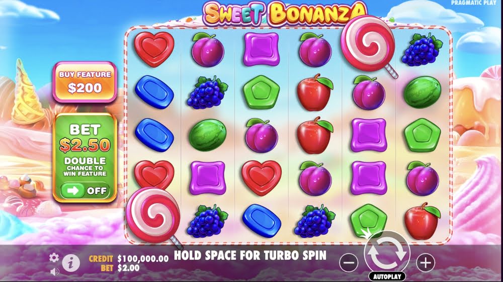 Spelplan Sweet Bonanza